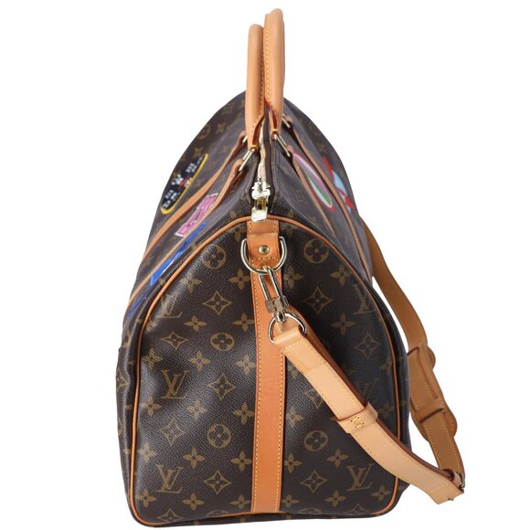 Louis Vuitton Keepall Bandoulière 50 Monogram Patches with Strap - Picture 2 of 8